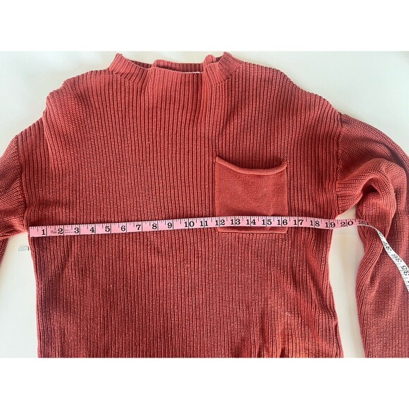 Prinbara Orange Mock Neck Sweater Womens Medium - Picture 4 of 8